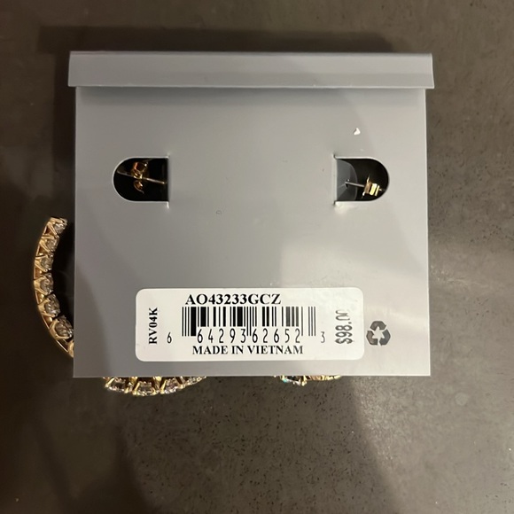 Nardi Halle Cubic Zirconia C Hoop Earrings - Picture 7 of 7